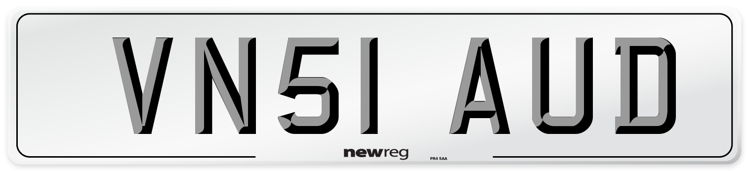 VN51 AUD Number Plate from New Reg
